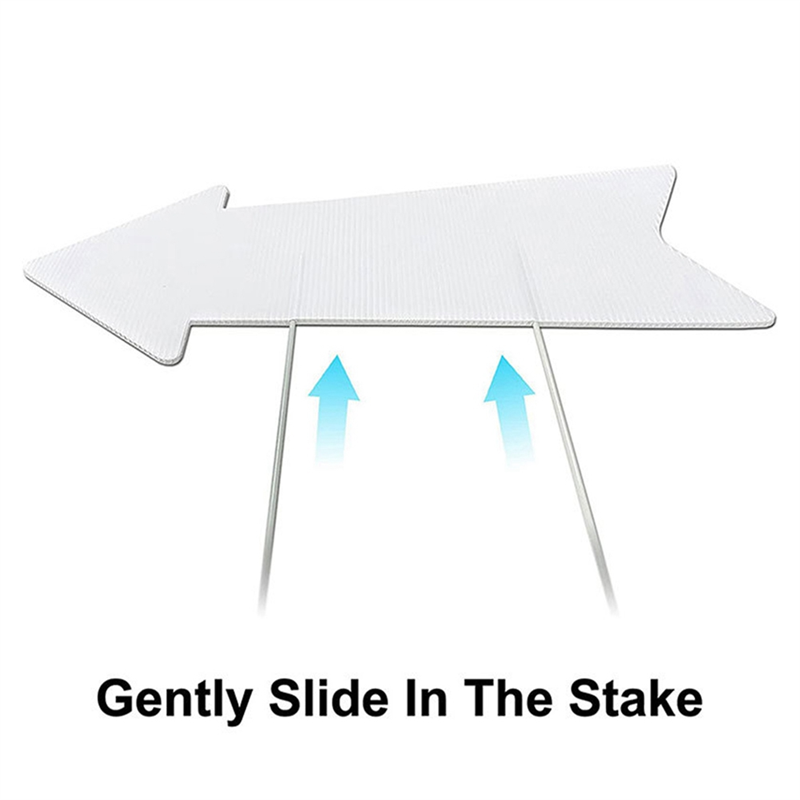 Yard Sign Blank - HRBAJ-Directional Arrows Signs With Stakes, 4