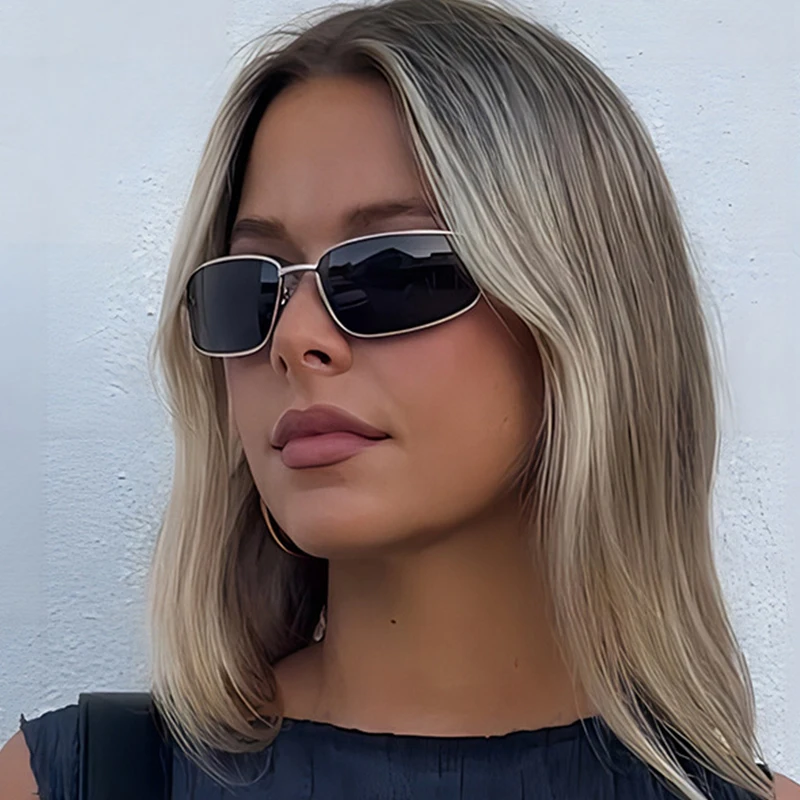 Metal Photo Panel - Women's y2k Sunglasses Stylish Gradient Lens