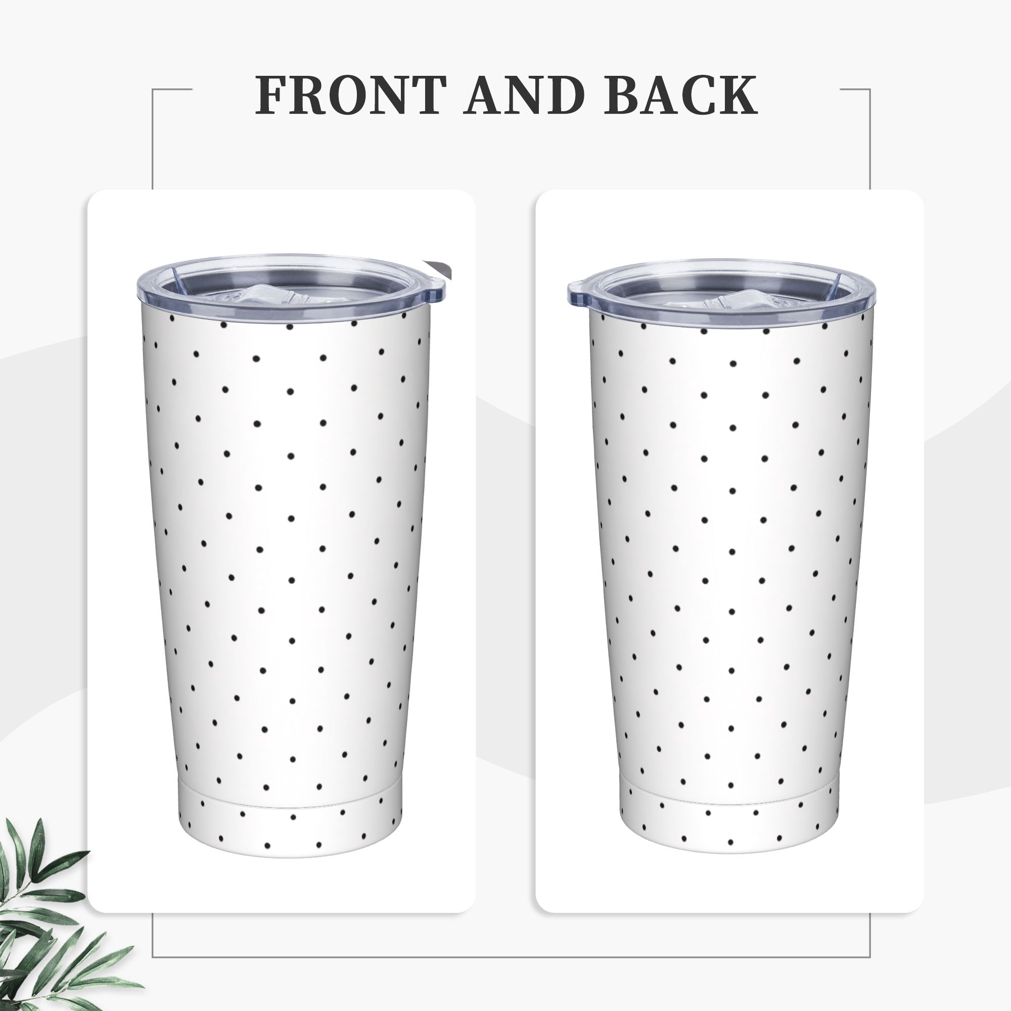 Black & White Polka Dot Patter - Tumbler 20Oz White 리뷰 및 가격