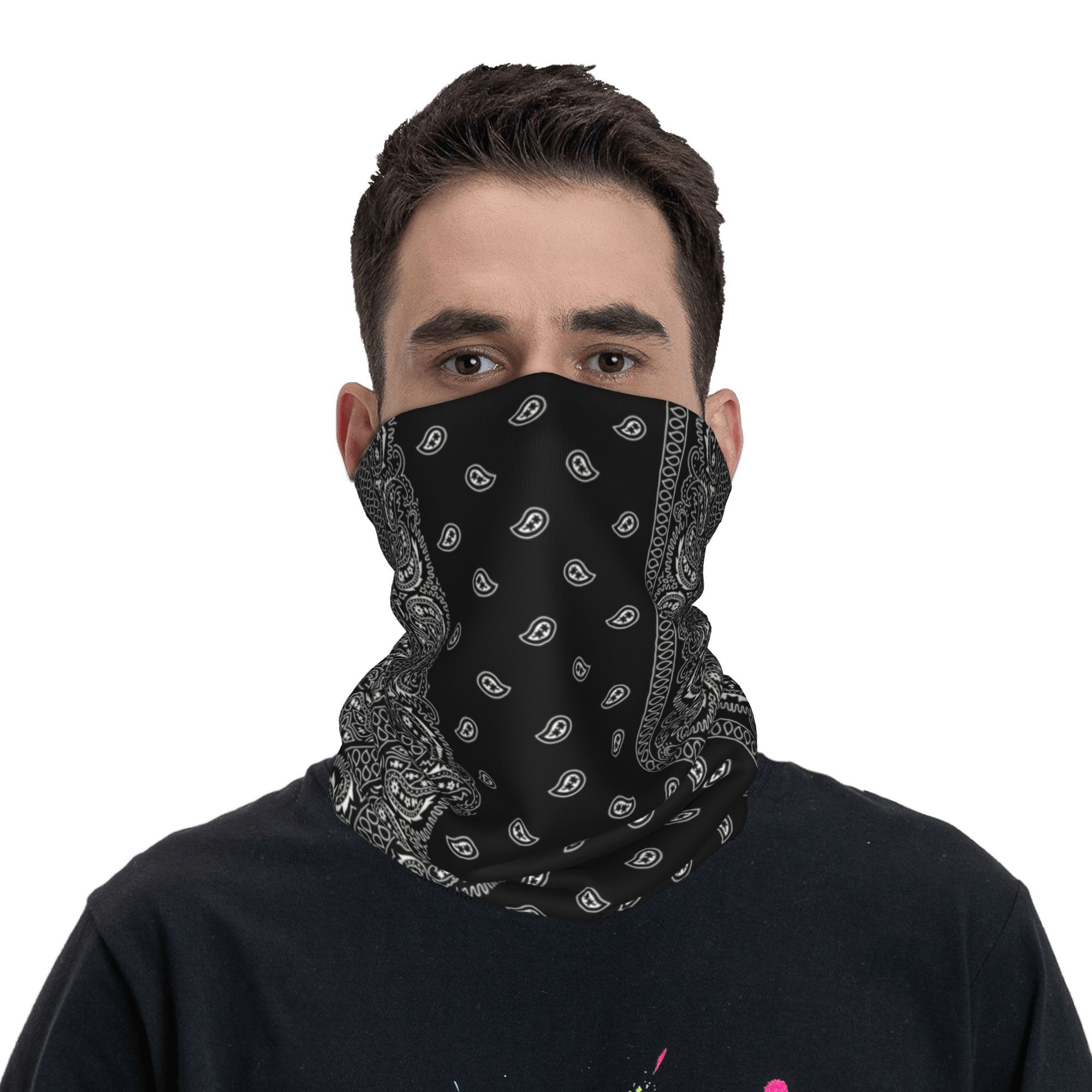 Custom Black And White Paisley - Bandana Blank White 리뷰 및 가격