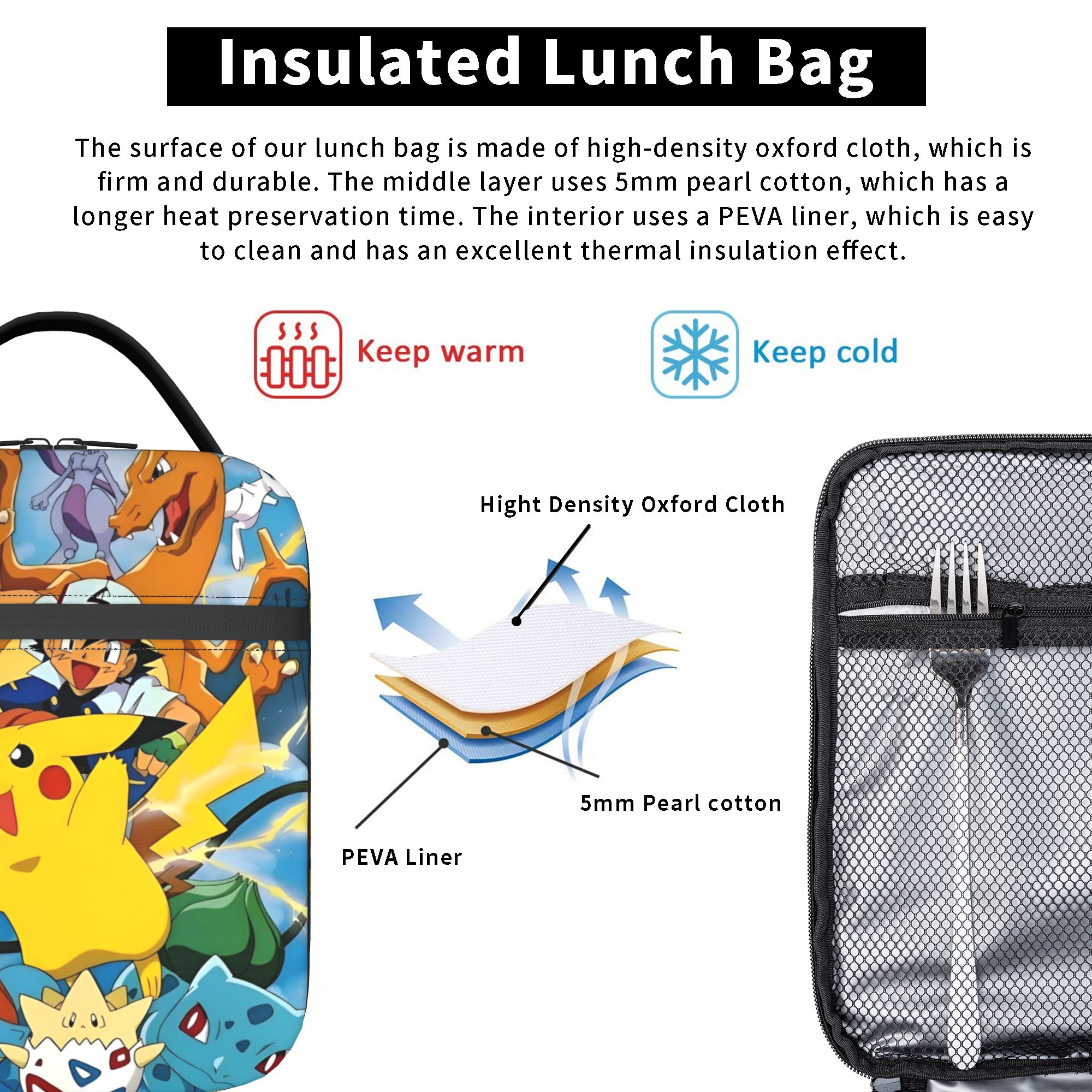 Cute Cartoon Manga Poke-Mon In - Tote Bag Sublimation 리뷰 및 가격