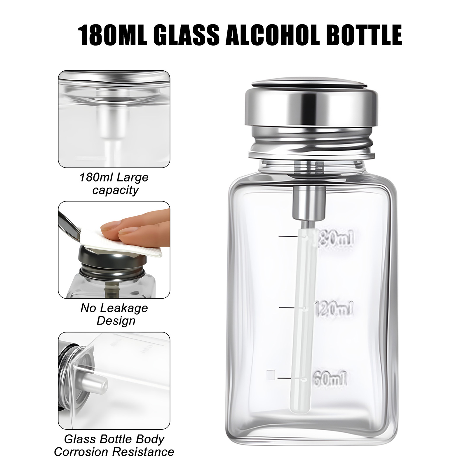 180ml Nail Glass Bottle Press  - Water Bottle Blank 리뷰 및 가격