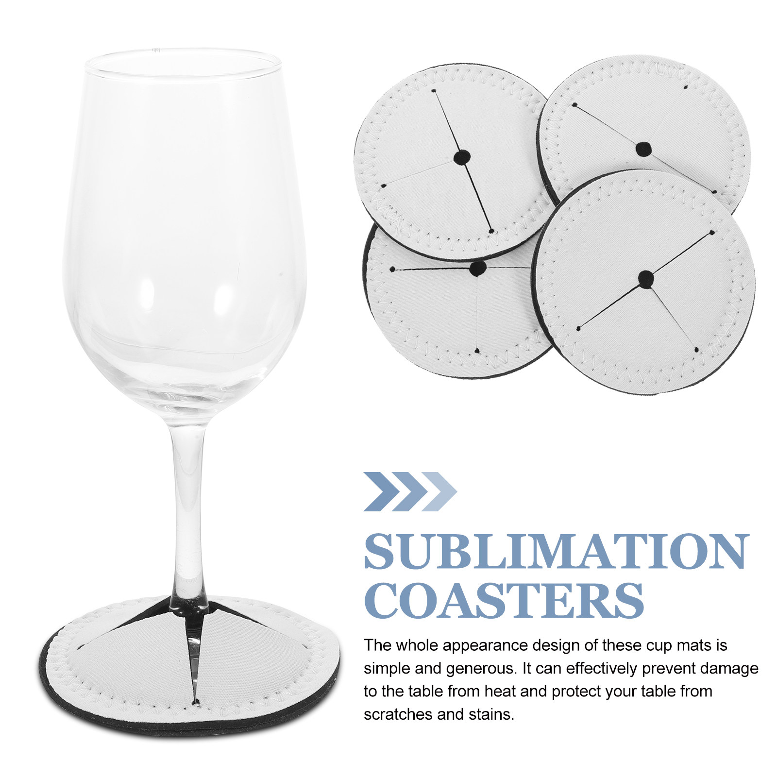4Pcs Red Wine Cup Coasters Hea - Coaster Sublimation Blank 리뷰 및 가격