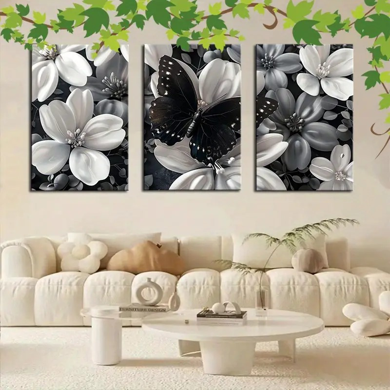 Framed Set of 3 Canvas Wall Ar - Canvas Wrap Ready 리뷰 및 가격