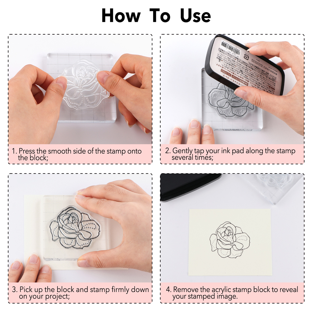 3pcs Clear Acrylic Stamp Block - Photo Acrylic Block 리뷰 및 가격