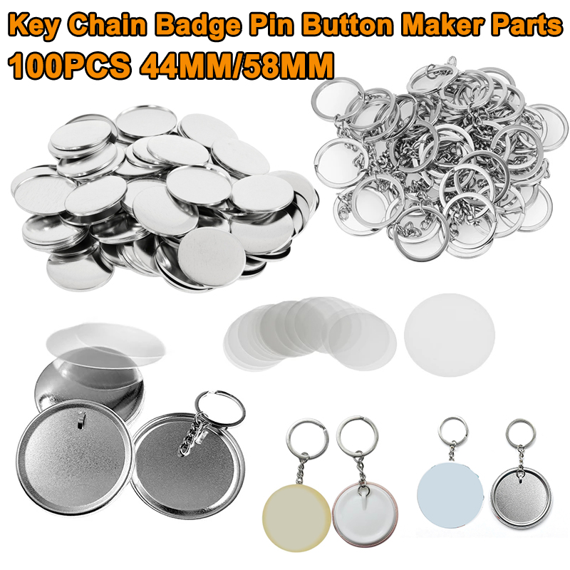100PCS 44MM 58MM Plastic Metal - Button Badge Blank 리뷰 및 가격