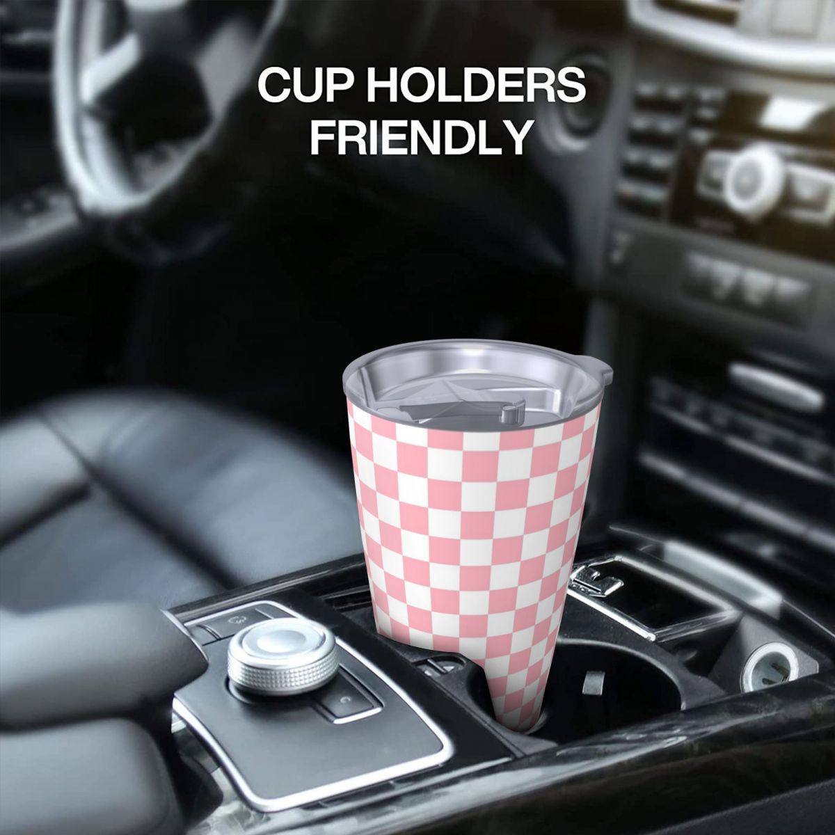 Pink White Checkerboard Patter - Tumbler 20Oz White 리뷰 및 가격