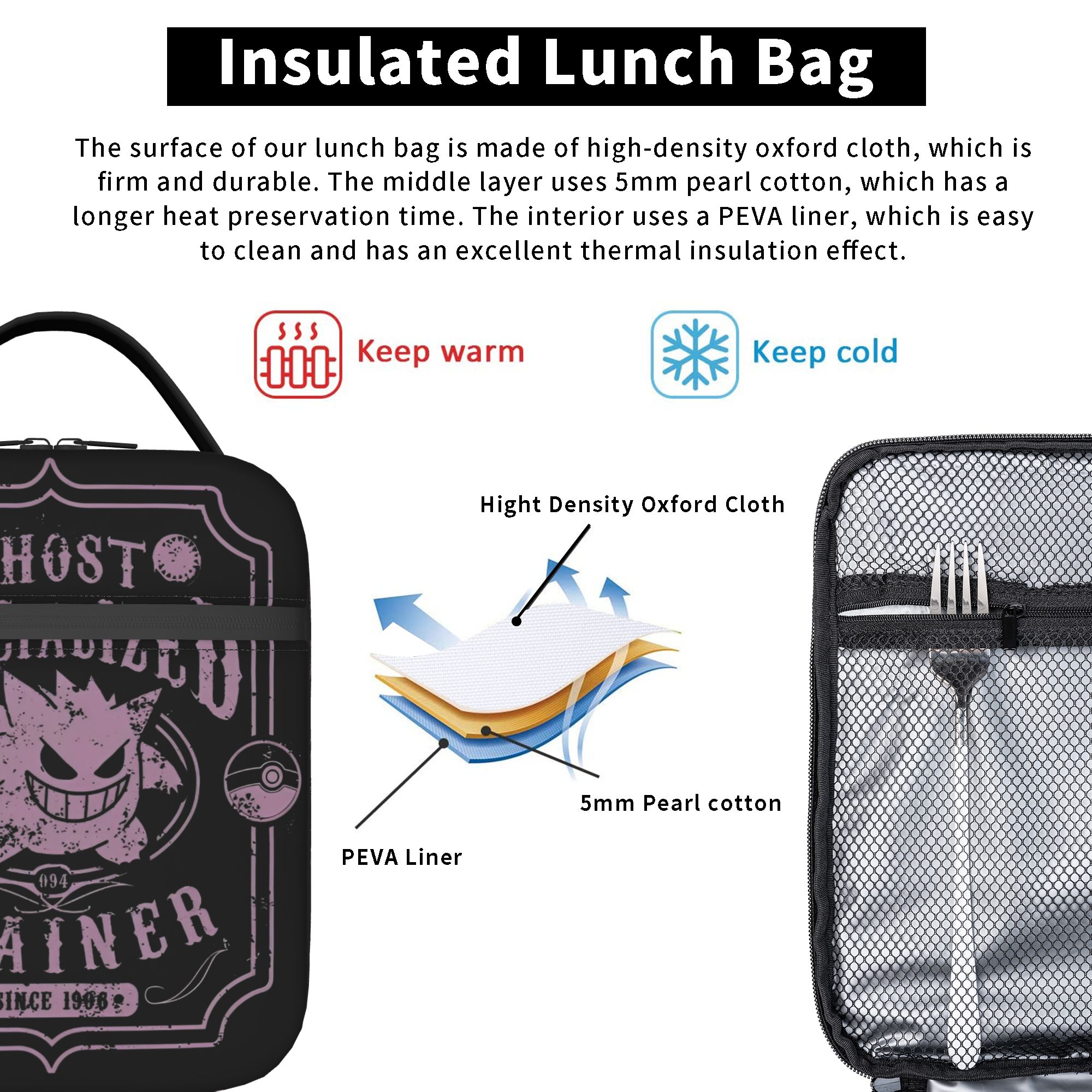 Gengar The Spooky Pokemon Insu - Tote Bag Sublimation 리뷰 및 가격