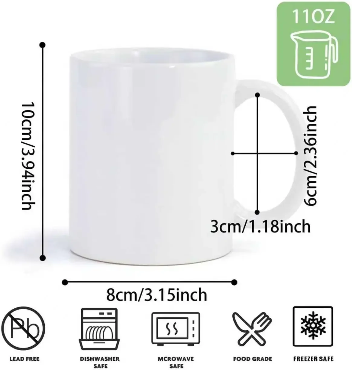 36pcs Sublimation Mugs, 11oz W - Sublimation Mug White 리뷰 및 가격
