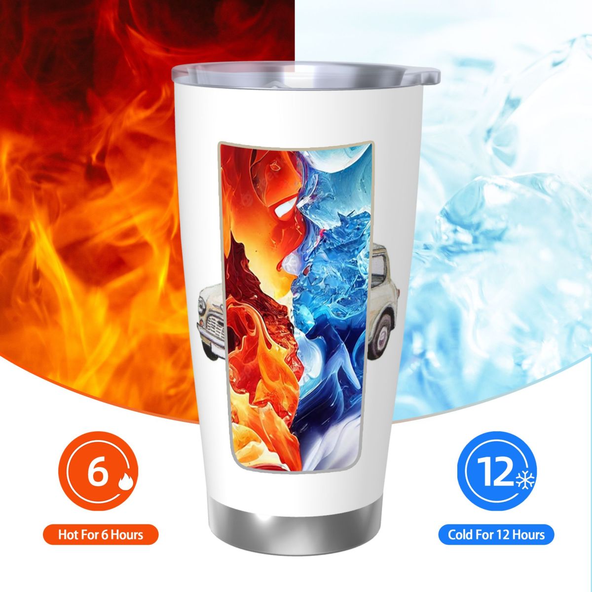 Classic White Mini Cooper In W - Tumbler 20Oz White 리뷰 및 가격