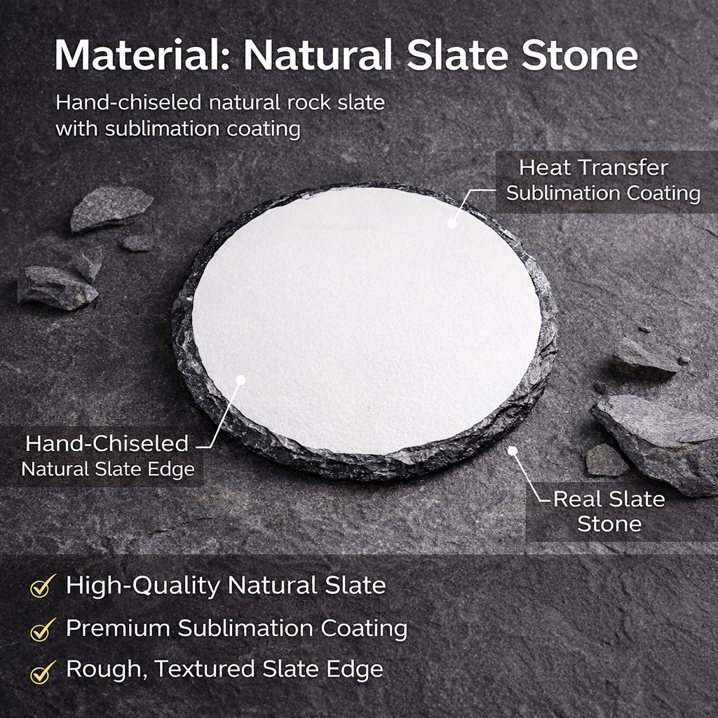 Round Sublimation Slate Coaste - Coaster Sublimation Blank 리뷰 및 가격