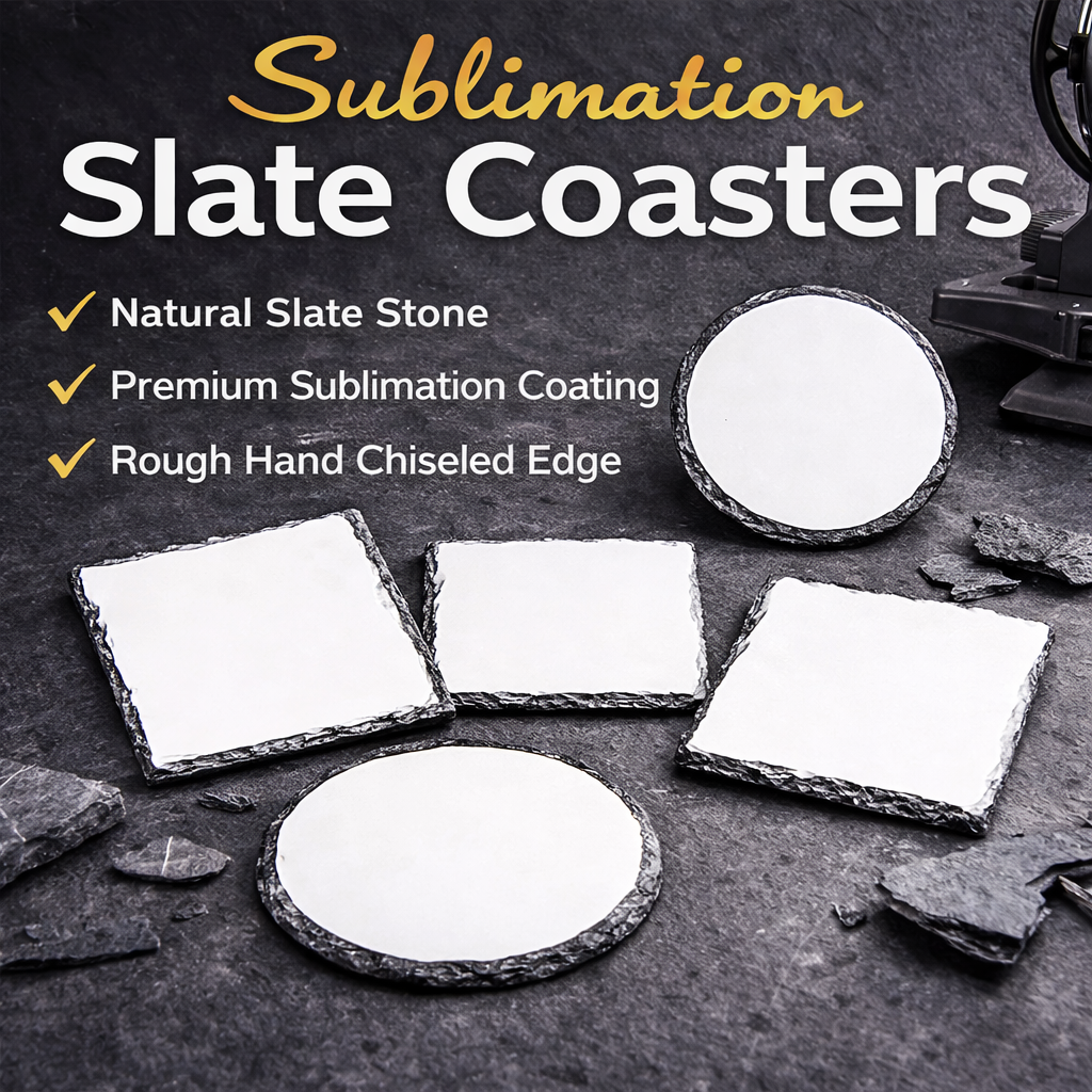 Round Sublimation Slate Coaste - Coaster Sublimation Blank 리뷰 및 가격