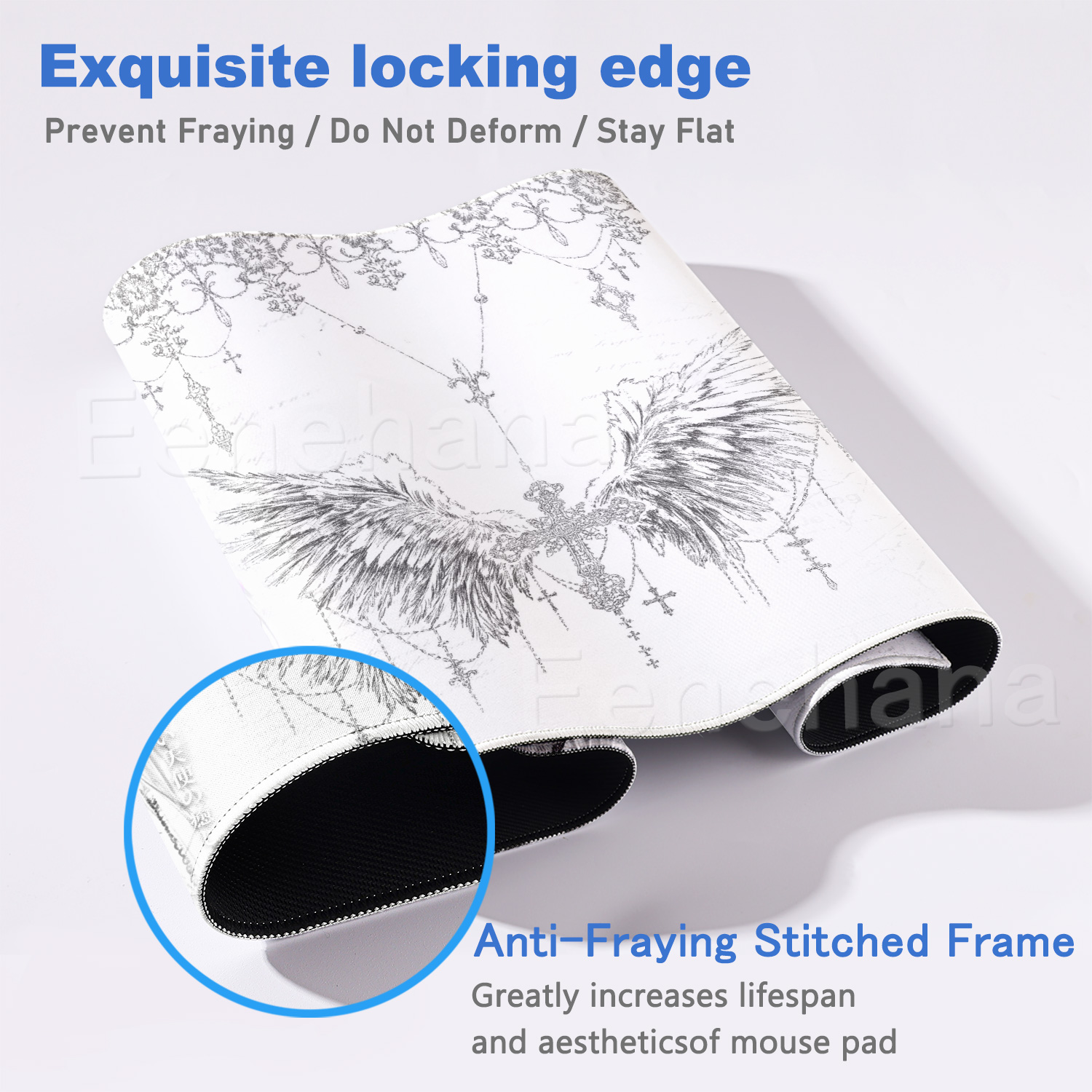 Black White Angel Mouse Pad La - Mouse Pad Blank Sublimation 리뷰 및 가격