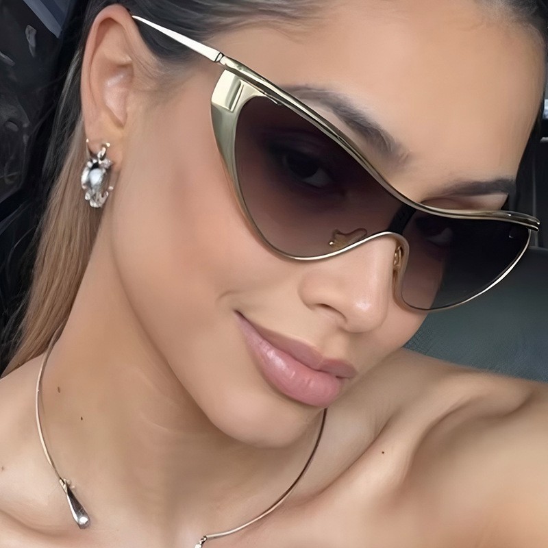 Rimless Y2K Style Sunglasses R - Metal Photo Panel 리뷰 및 가격