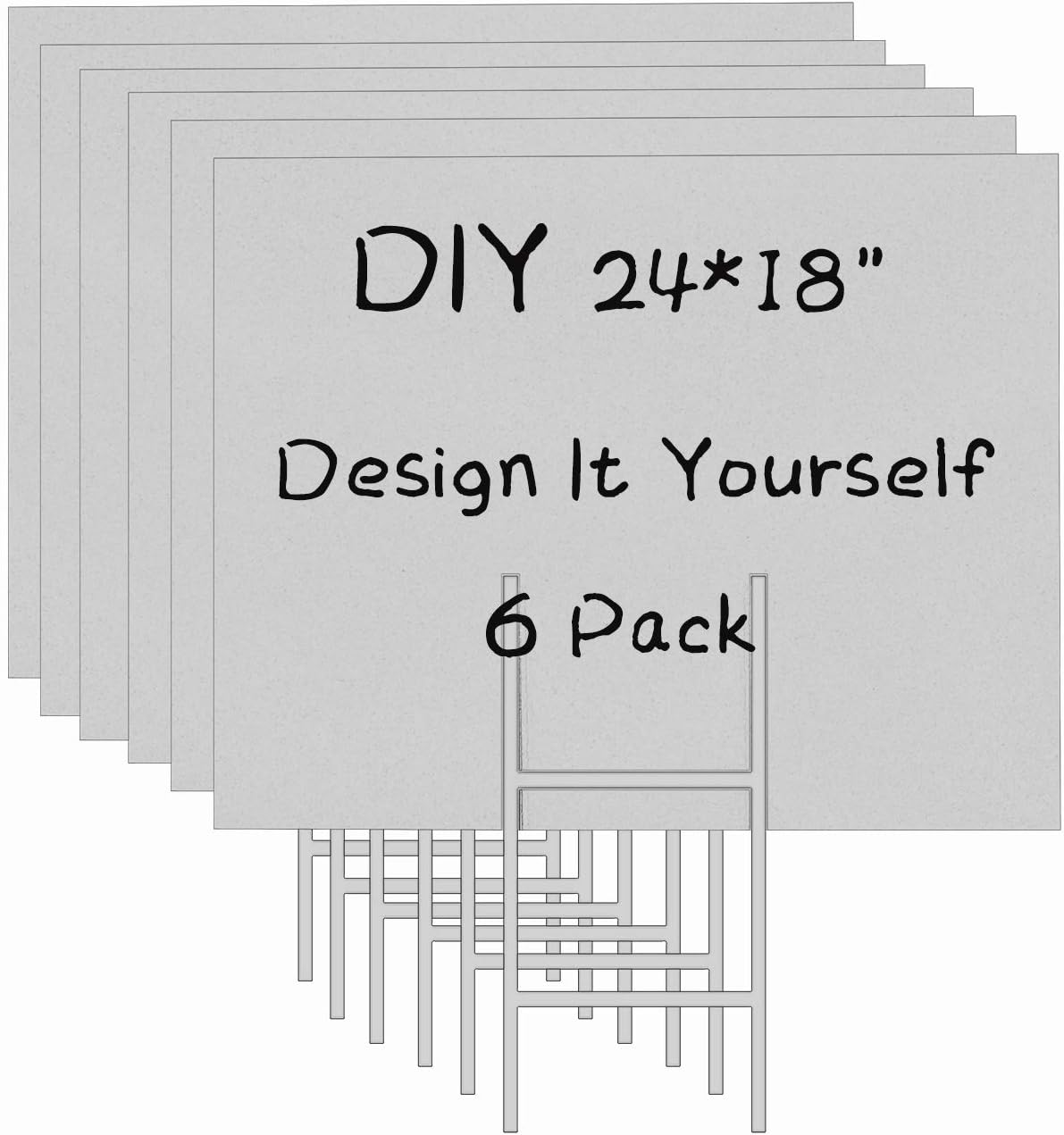 6 Pack 24x18 White Blank Lawn  - Yard Sign Blank 리뷰 및 가격