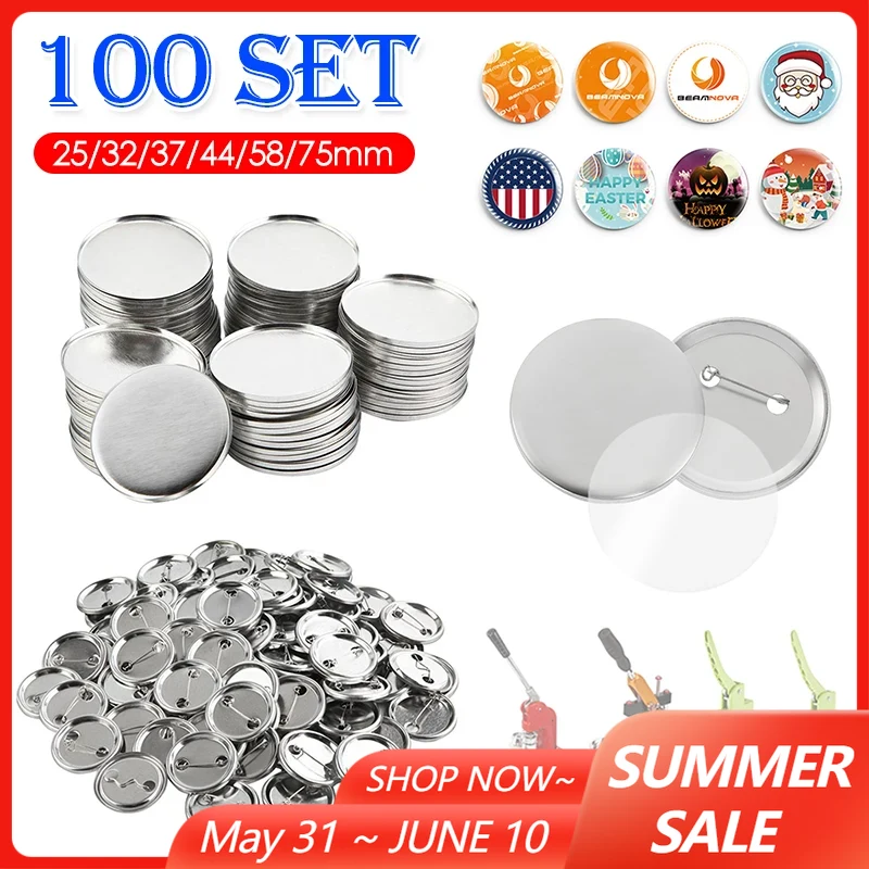 100Set Blank Badge Pin Button  - Button Badge Blank 리뷰 및 가격
