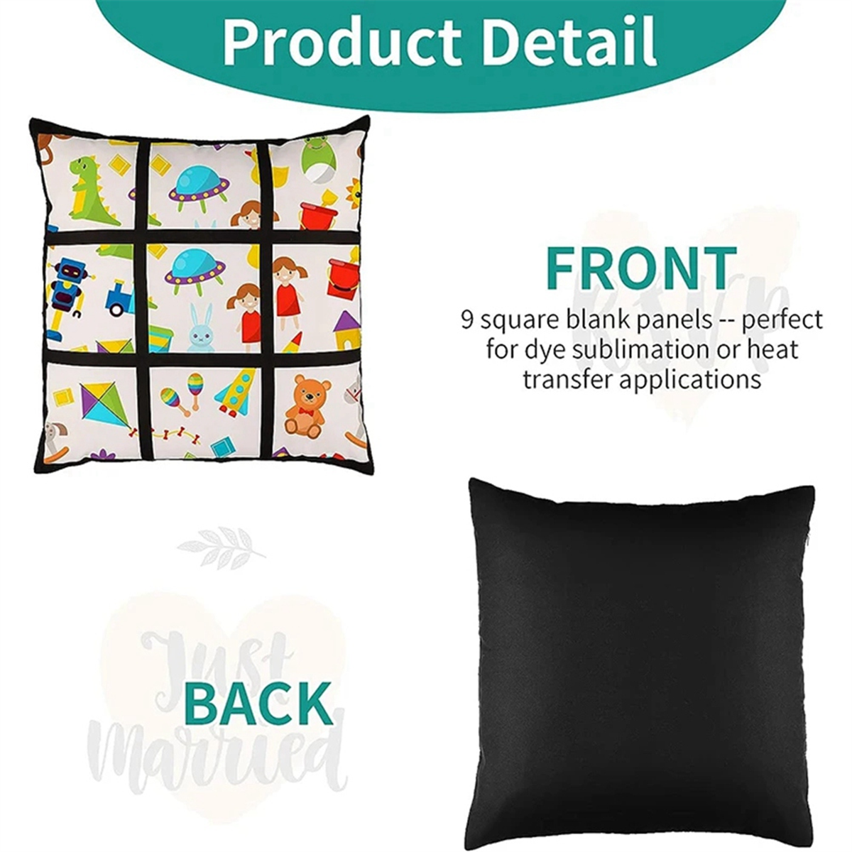 A45I 6Pcs Sublimation Blank Pa - Pillow Cover Sublimation 리뷰 및 가격