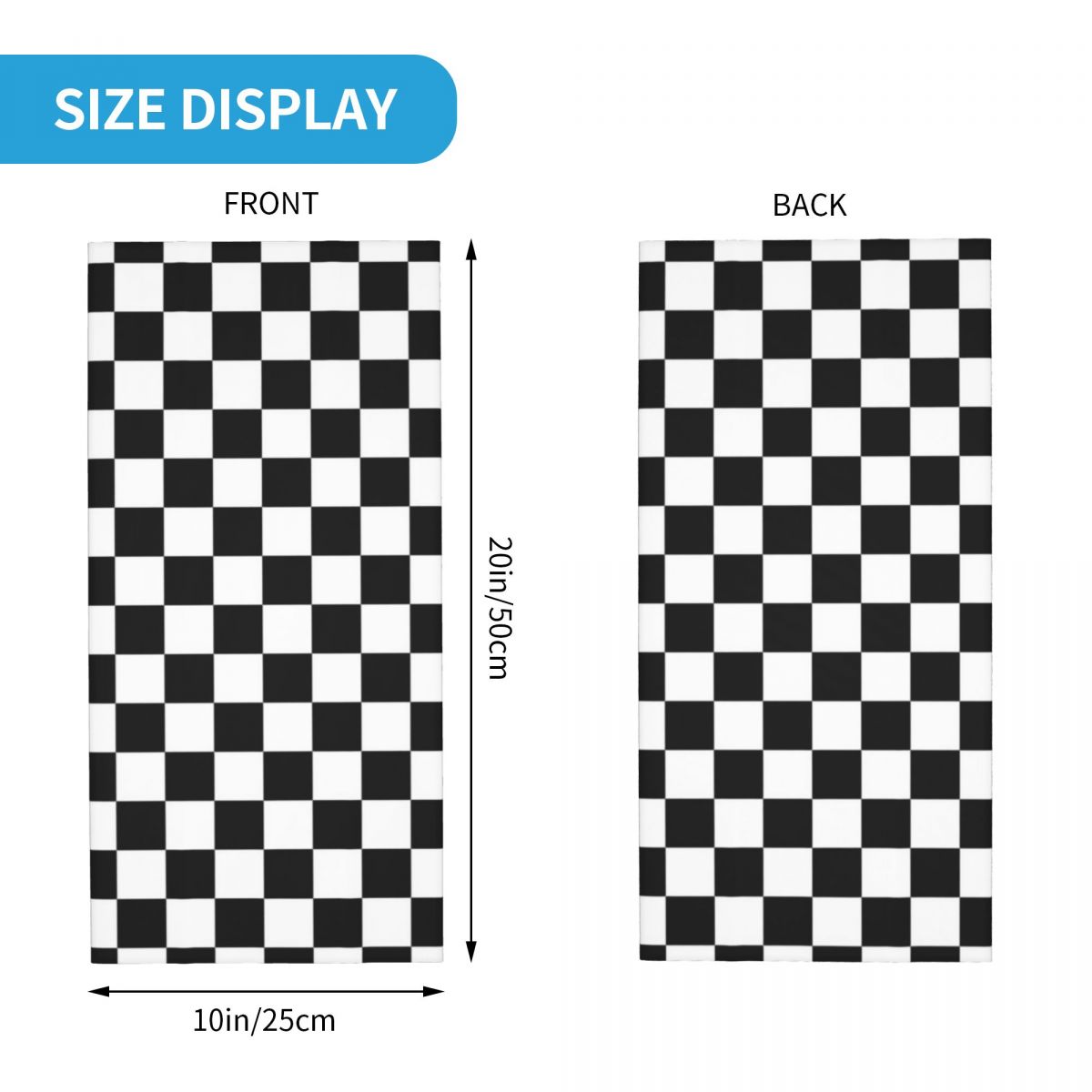 Black And White Checkered Band - Bandana Blank White 리뷰 및 가격