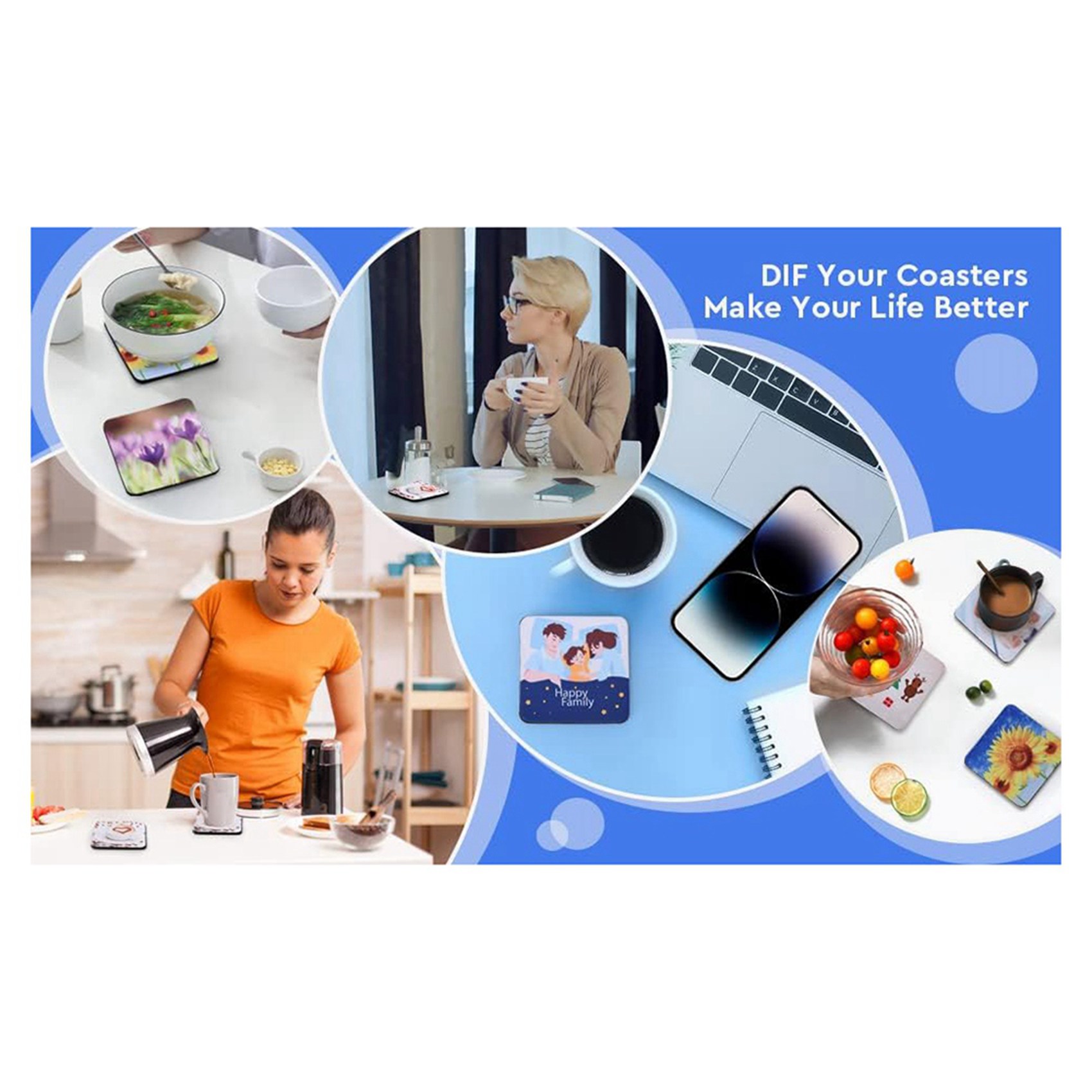 【LAST CHANCE】40PCS Square Subl - Coaster Sublimation Blank 리뷰 및 가격
