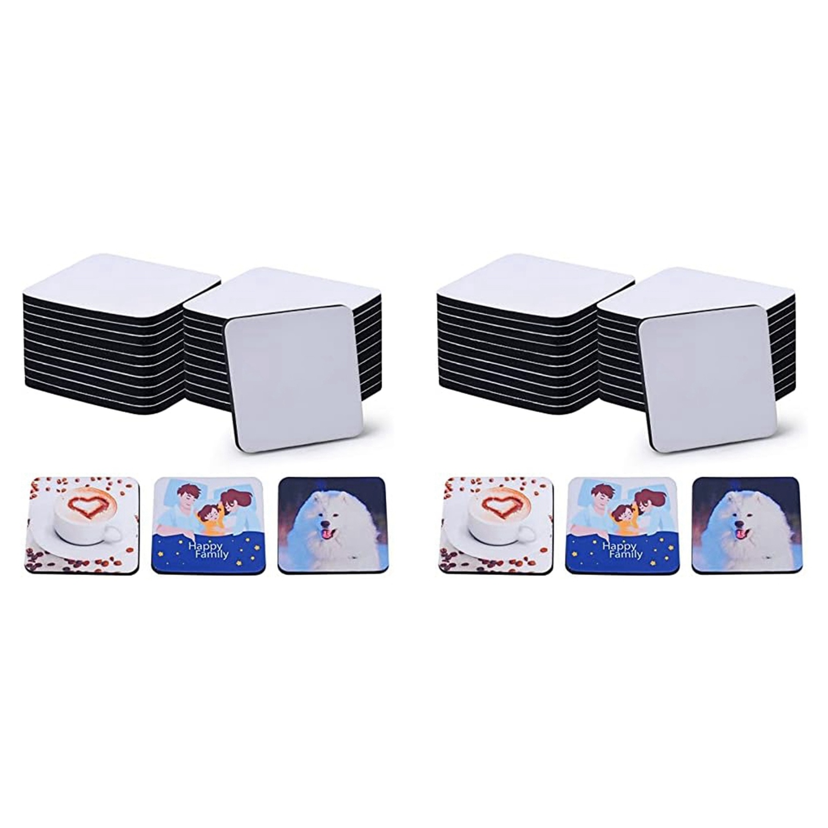 【LAST CHANCE】40PCS Square Subl - Coaster Sublimation Blank 리뷰 및 가격