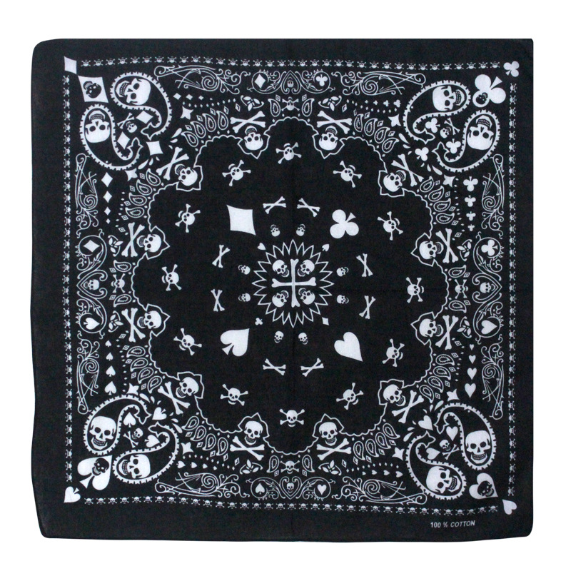 55cm White Black Red Skull Pok - Bandana Blank White 리뷰 및 가격