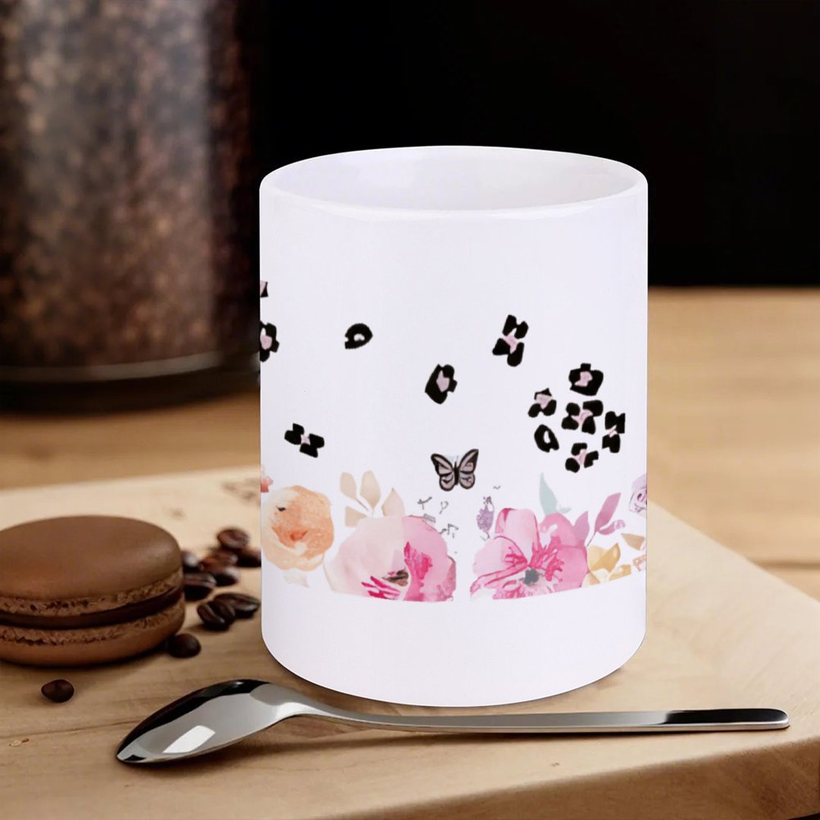 A Watercolor Painting Of Flowe - Sublimation Mug White 리뷰 및 가격