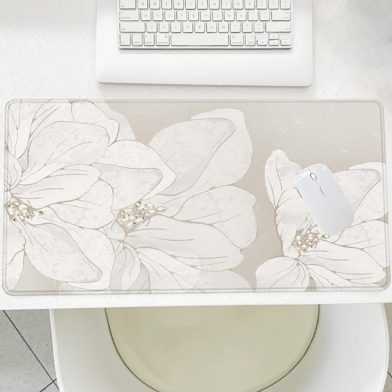 Elegant White Lily Mouse Pad,  - Mouse Pad Blank Sublimation 리뷰 및 가격