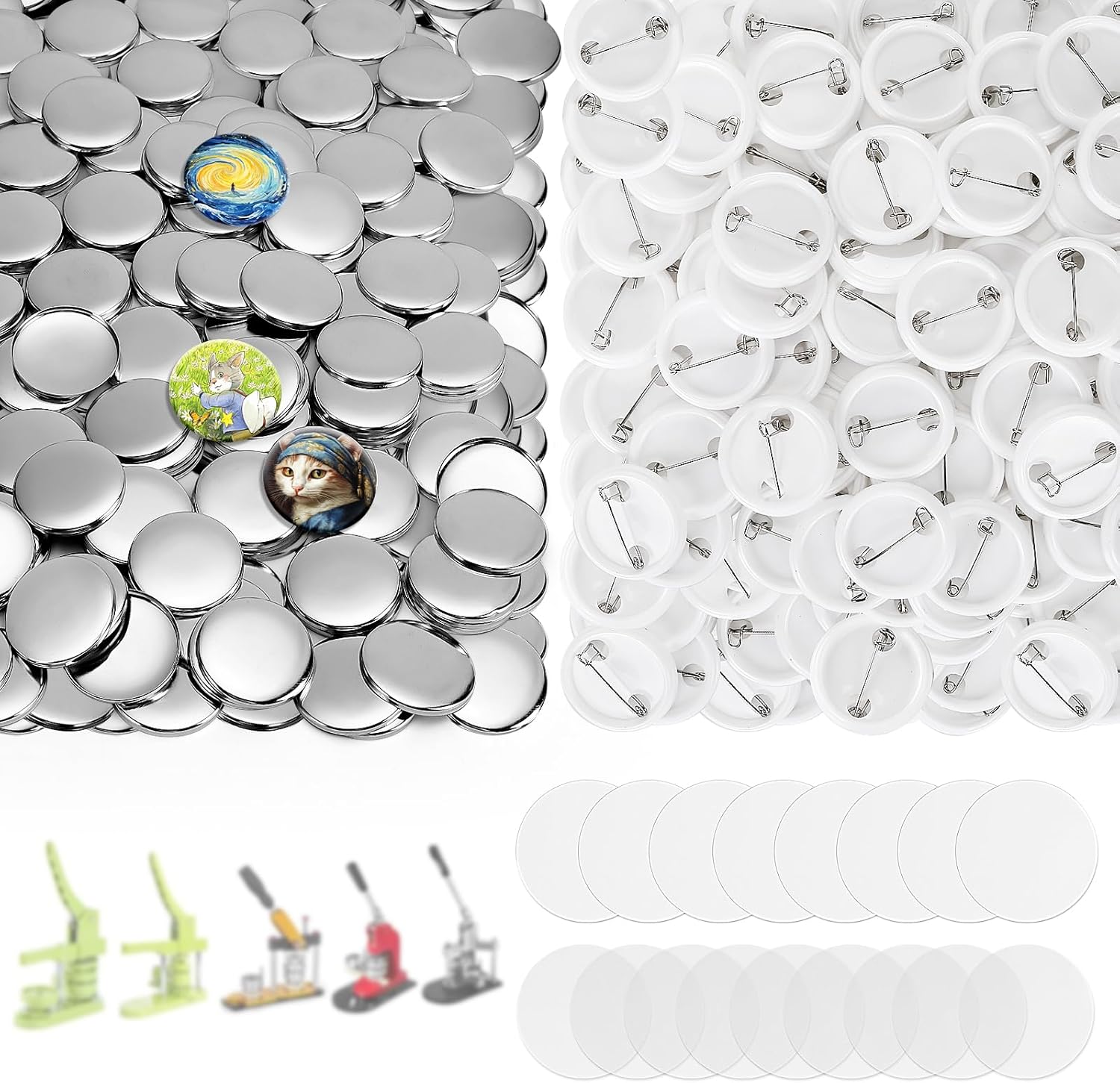 200 Sets 1.25 Inch Button Make - Button Badge Blank 리뷰 및 가격