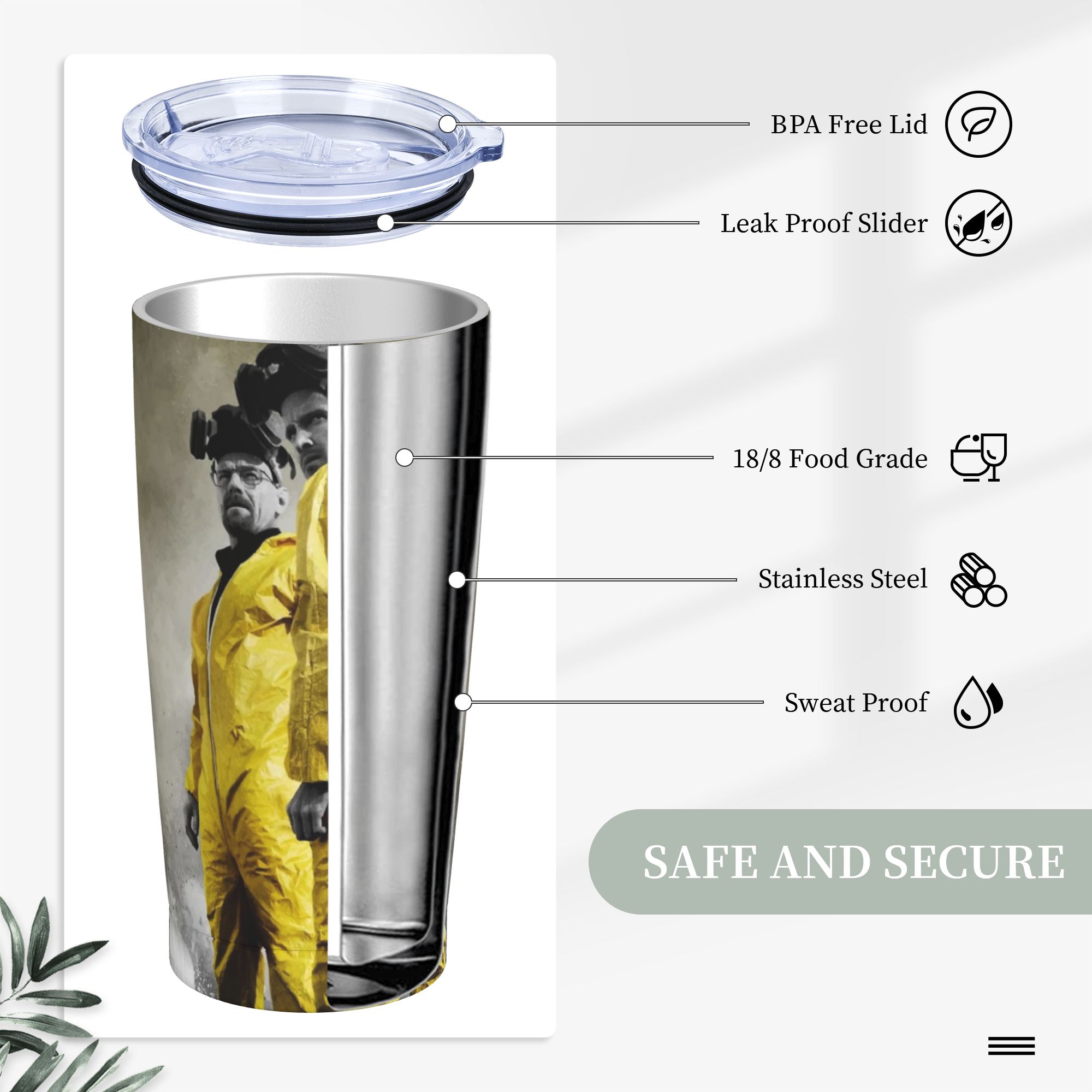 Breaking Bad Tumbler Vacuum In - Tumbler 20Oz White 리뷰 및 가격