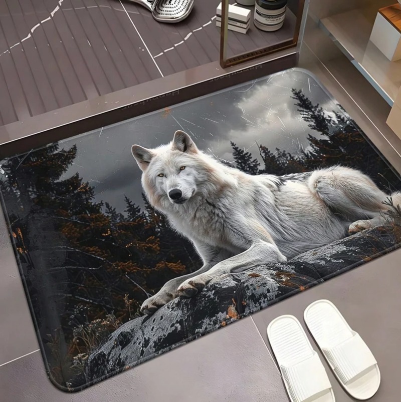 Cool White Wolf Doormat Wildli - Puzzle Blank White 리뷰 및 가격