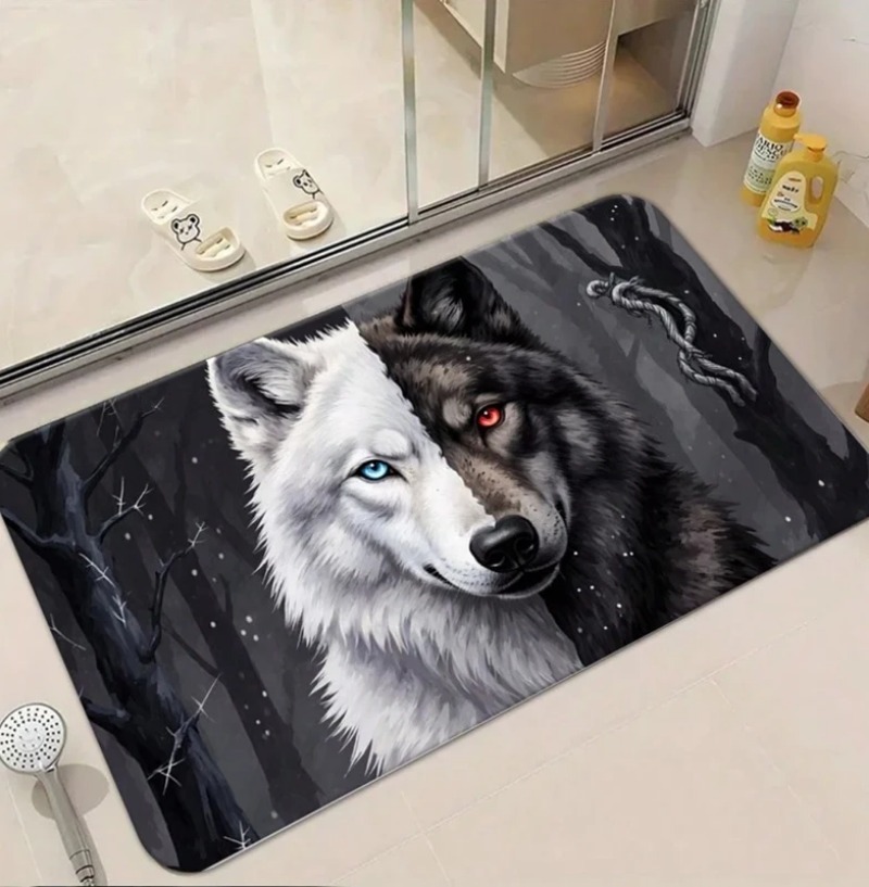 Cool White Wolf Doormat Wildli - Puzzle Blank White 리뷰 및 가격