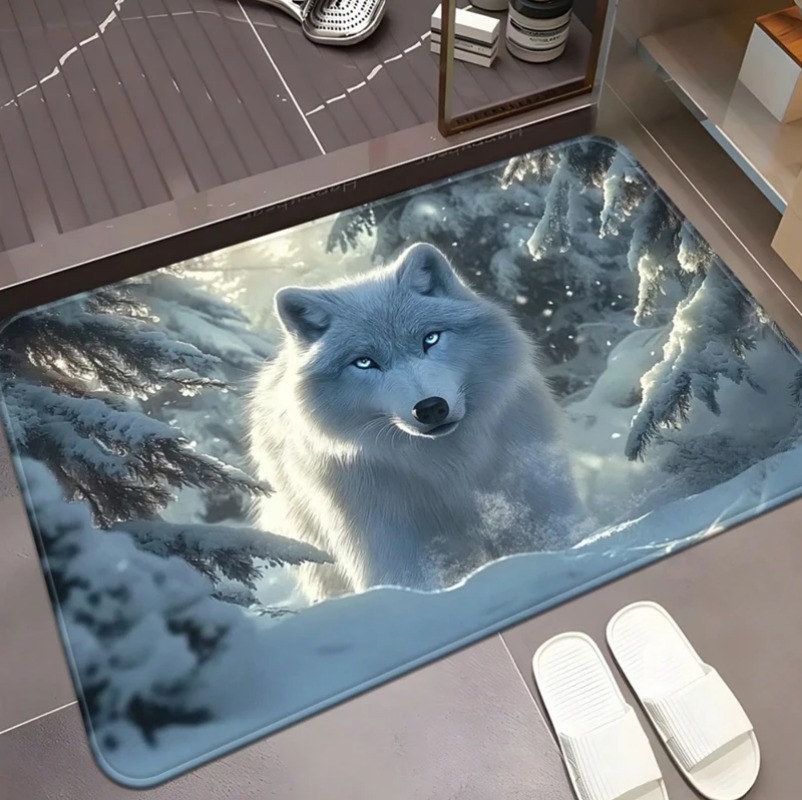 Cool White Wolf Doormat Wildli - Puzzle Blank White 리뷰 및 가격