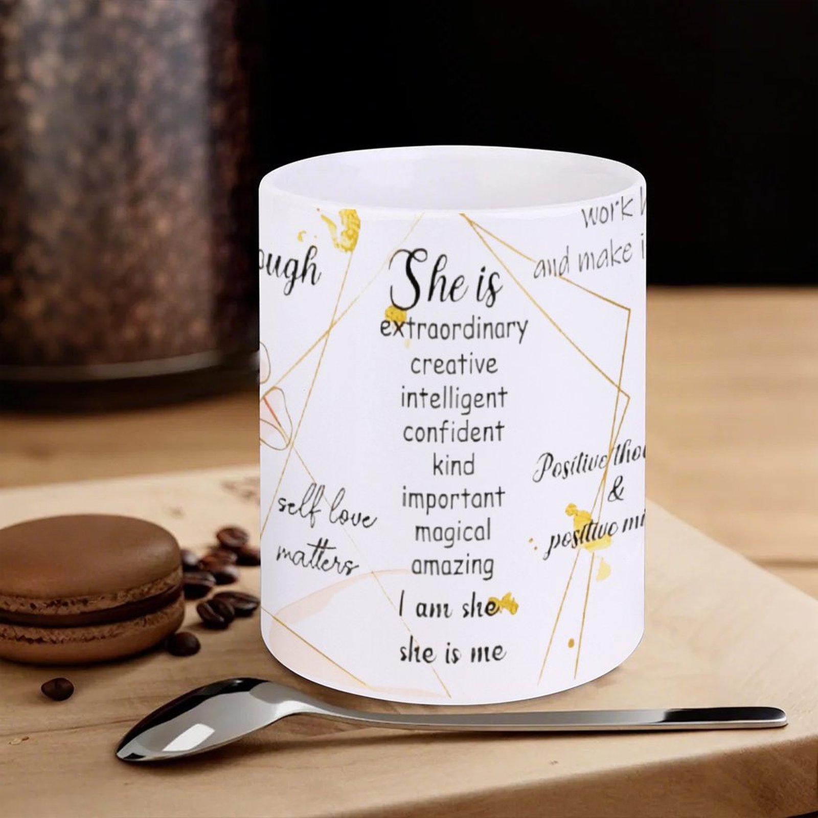 A Poster With A Quote About Sh - Sublimation Mug White 리뷰 및 가격