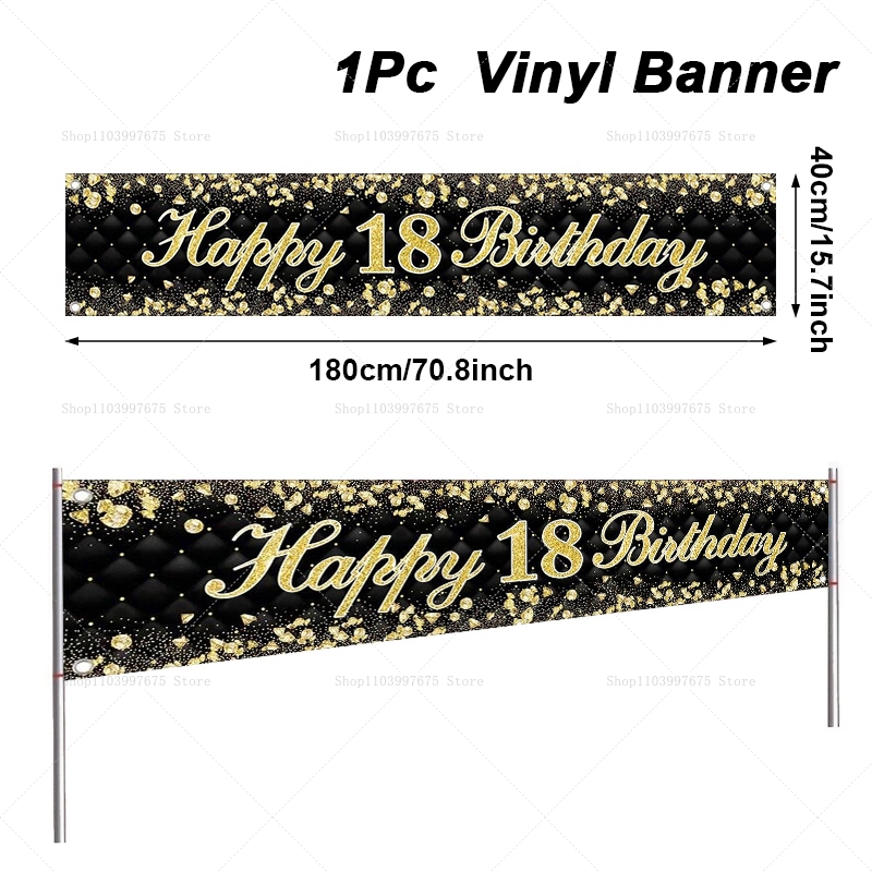 Happy 18th Birthday Banner Dec - Yard Sign Blank 리뷰 및 가격
