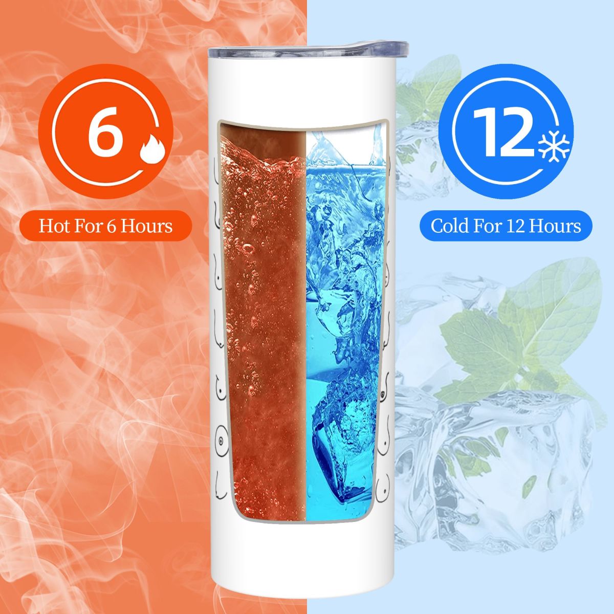 Black And White Tits Drawing S - Tumbler 20Oz White 리뷰 및 가격
