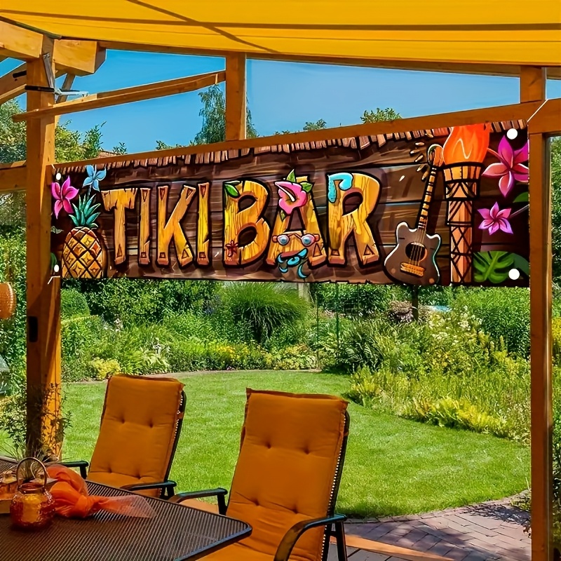 Tiki Bar Banner Tropical Hawai - Yard Sign Blank 리뷰 및 가격