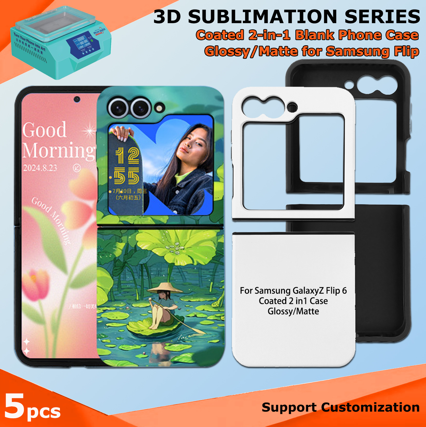Fonlyu 5pcs Coated 2 in 1 Blan - Phone Case Blank Print 리뷰 및 가격