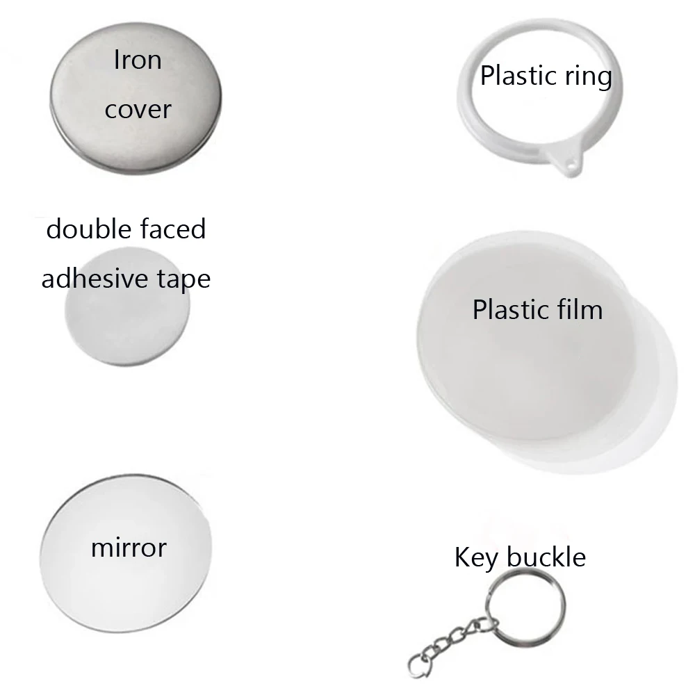 New 100PCS Key Ring Mirror Bla - Button Badge Blank 리뷰 및 가격
