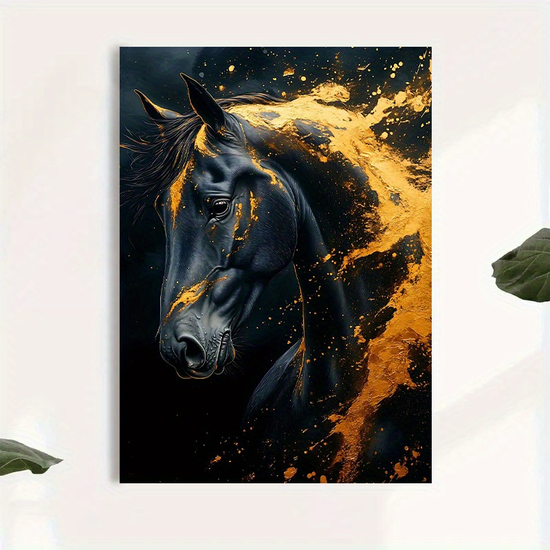 1pc Elegant Black Horse Canvas - Canvas Wrap Ready 리뷰 및 가격