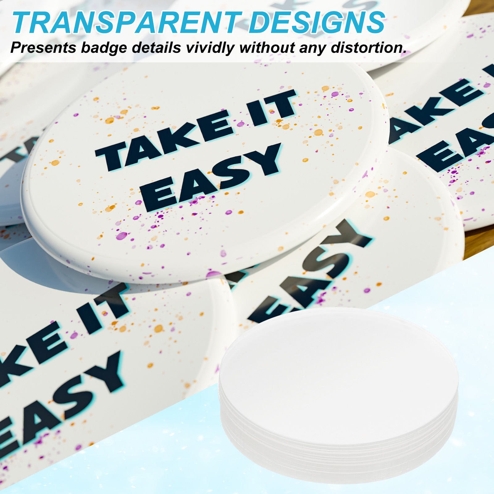44/48/54/61/65/70mm Badge Film - Button Badge Blank 리뷰 및 가격