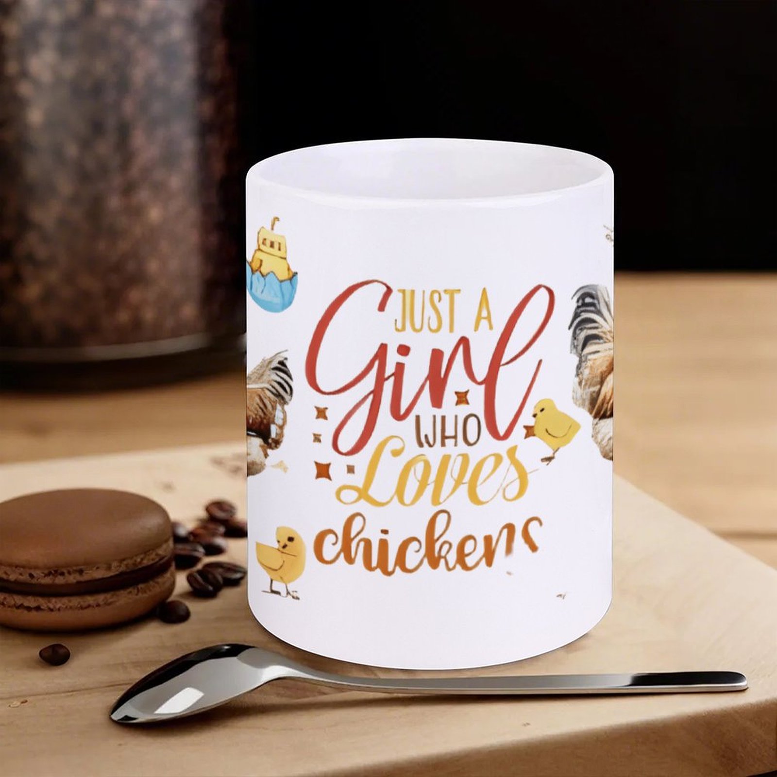 Just A Girl Who Loves Chickens - Sublimation Mug White 리뷰 및 가격