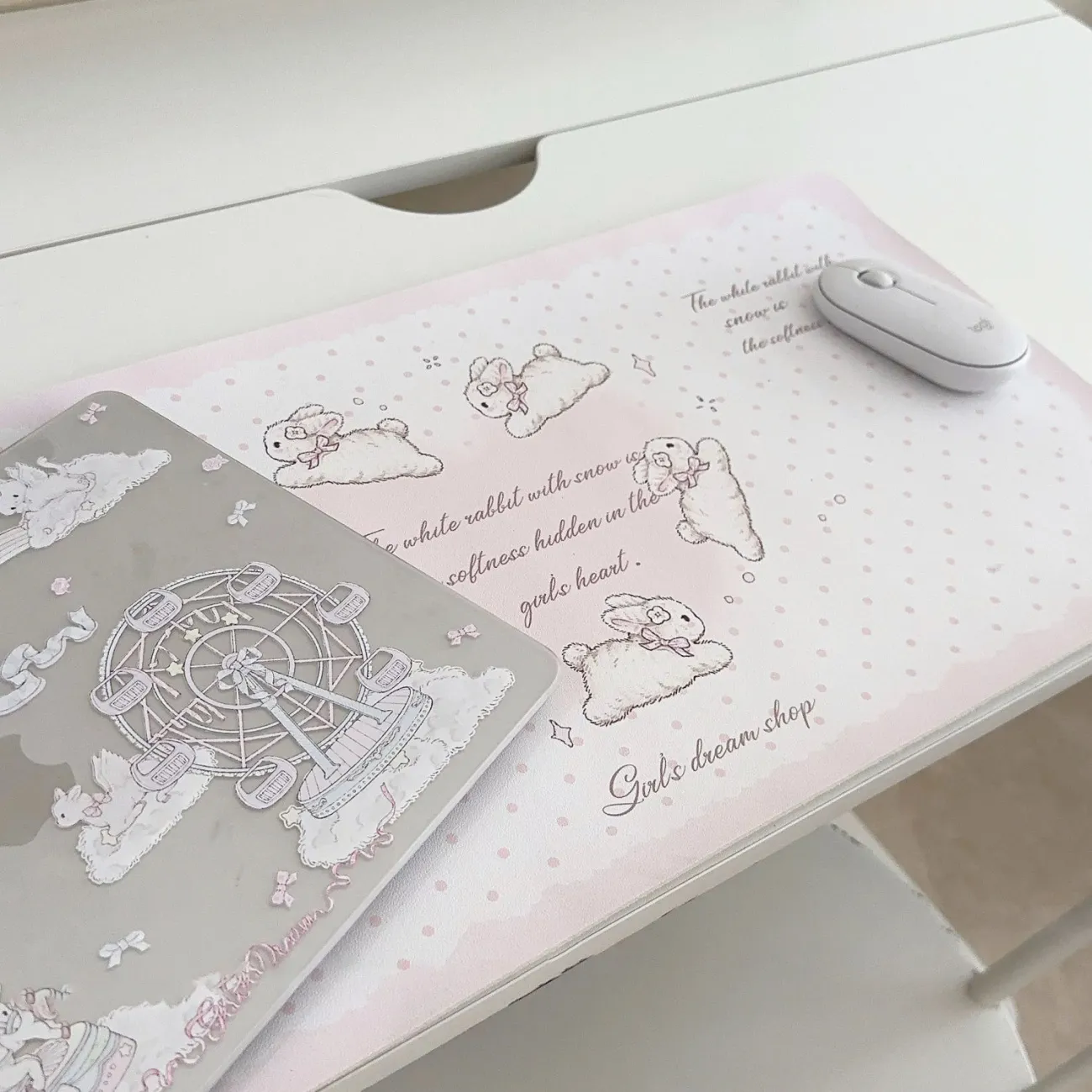 Cute Five Rabbits Love Pu Leat - Mouse Pad Blank Sublimation 리뷰 및 가격
