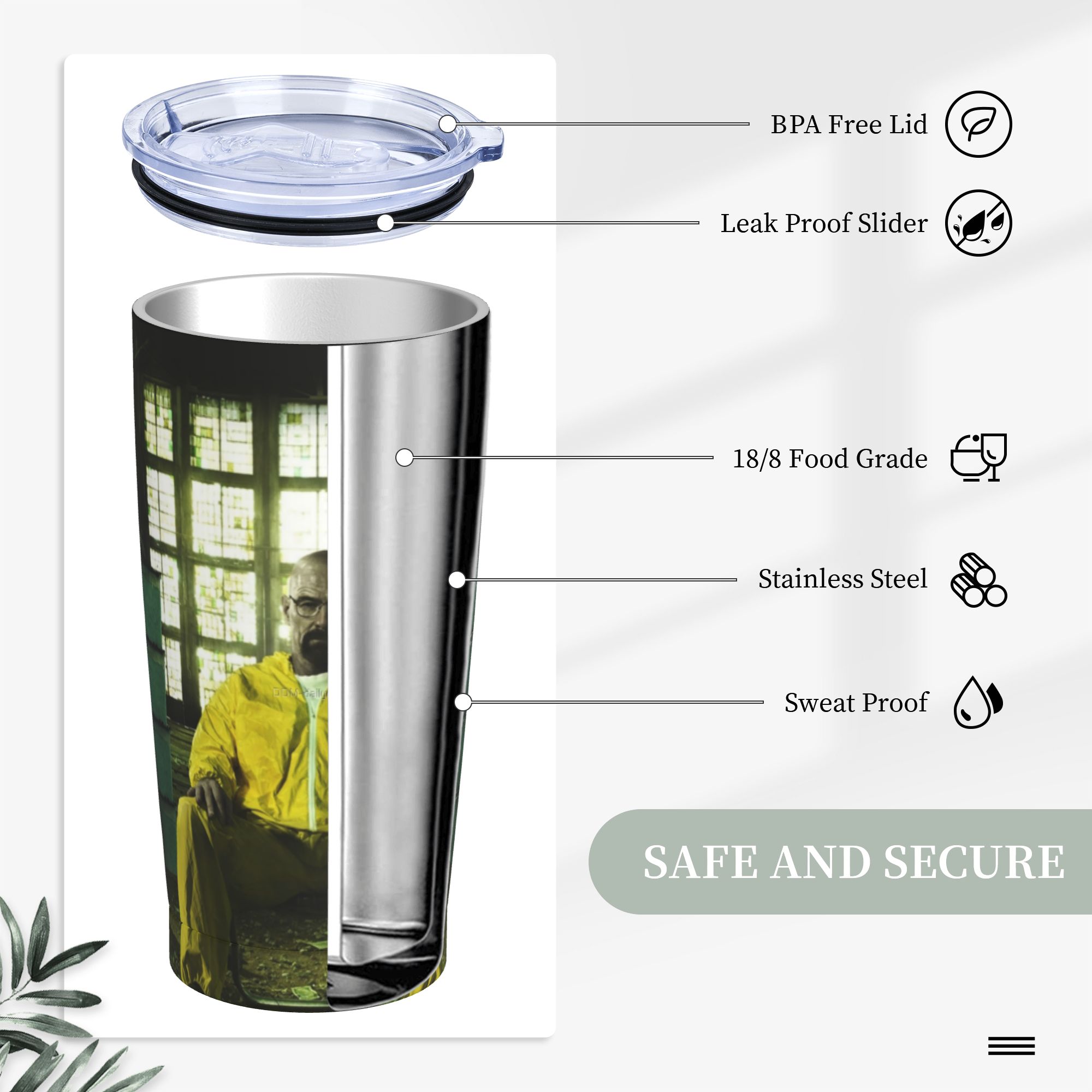 Breaking Bad Walter White Tumb - Tumbler 20Oz White 리뷰 및 가격