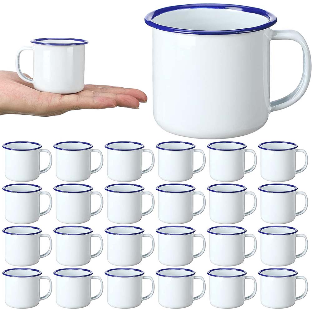 Mini Enamel Camping Coffee Mug - Sublimation Mug White 리뷰 및 가격