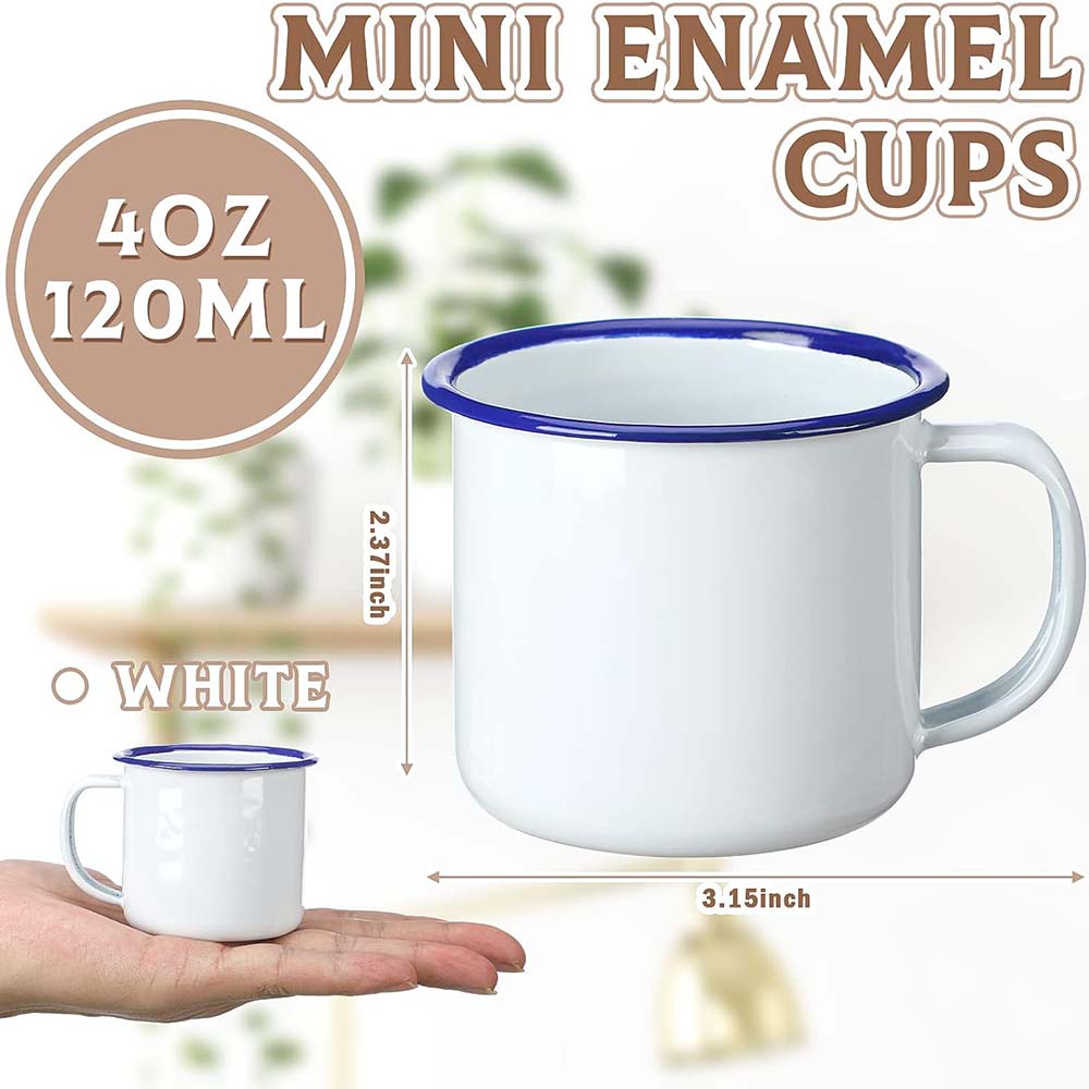 Mini Enamel Camping Coffee Mug - Sublimation Mug White 리뷰 및 가격
