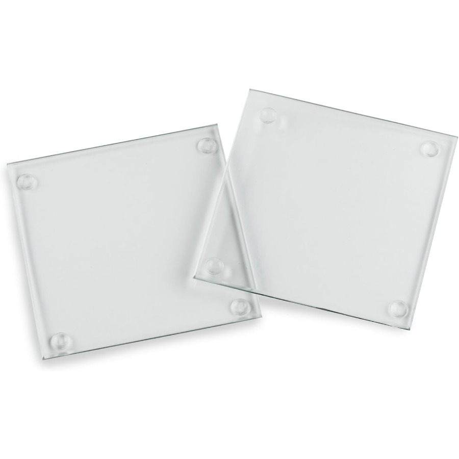 Clear Glass Drink Coasters Set - Coaster Sublimation Blank 리뷰 및 가격