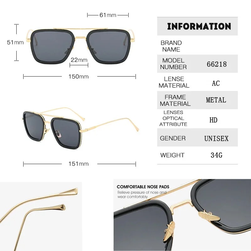 Steam Punk Tony Stark Sunglass - Metal Photo Panel 리뷰 및 가격