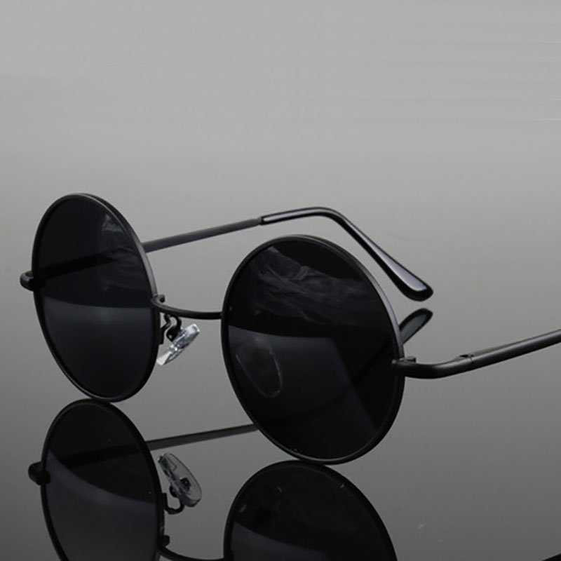 Retro Vintage Round Sunglasses - Metal Photo Panel 리뷰 및 가격